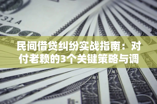 武汉民间借贷纠纷实战指南：对付老赖的3个关键策略与调解盲区解析