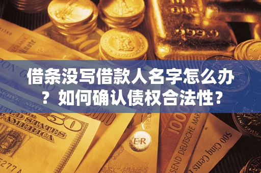武汉借条没写借款人名字怎么办？如何确认债权合法性？