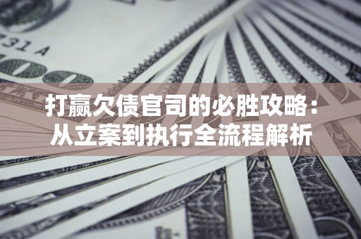 武汉打赢欠债官司的必胜攻略：从立案到执行全流程解析