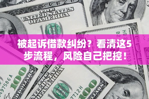 武汉被起诉借款纠纷？看清这5步流程，风险自己把控！